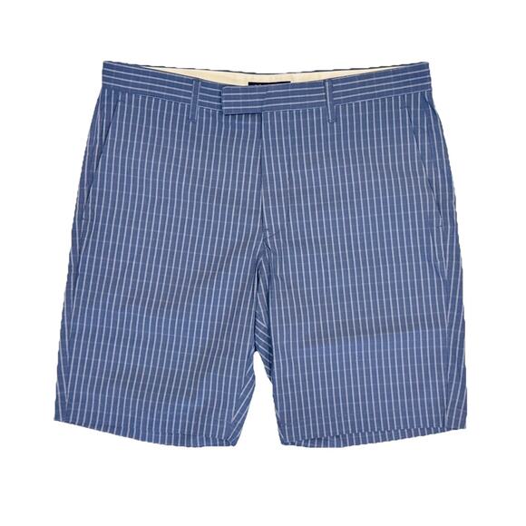 Theory Men’s Blue Plaid Cotton Shorts in Size 32 - Picture 1 of 6